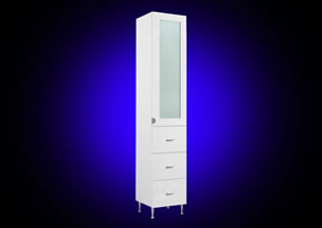 Soldat mare vitrat alb 350x1700x340 - pret 438 ron